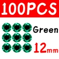 100 piezas de 12 mm, color verde