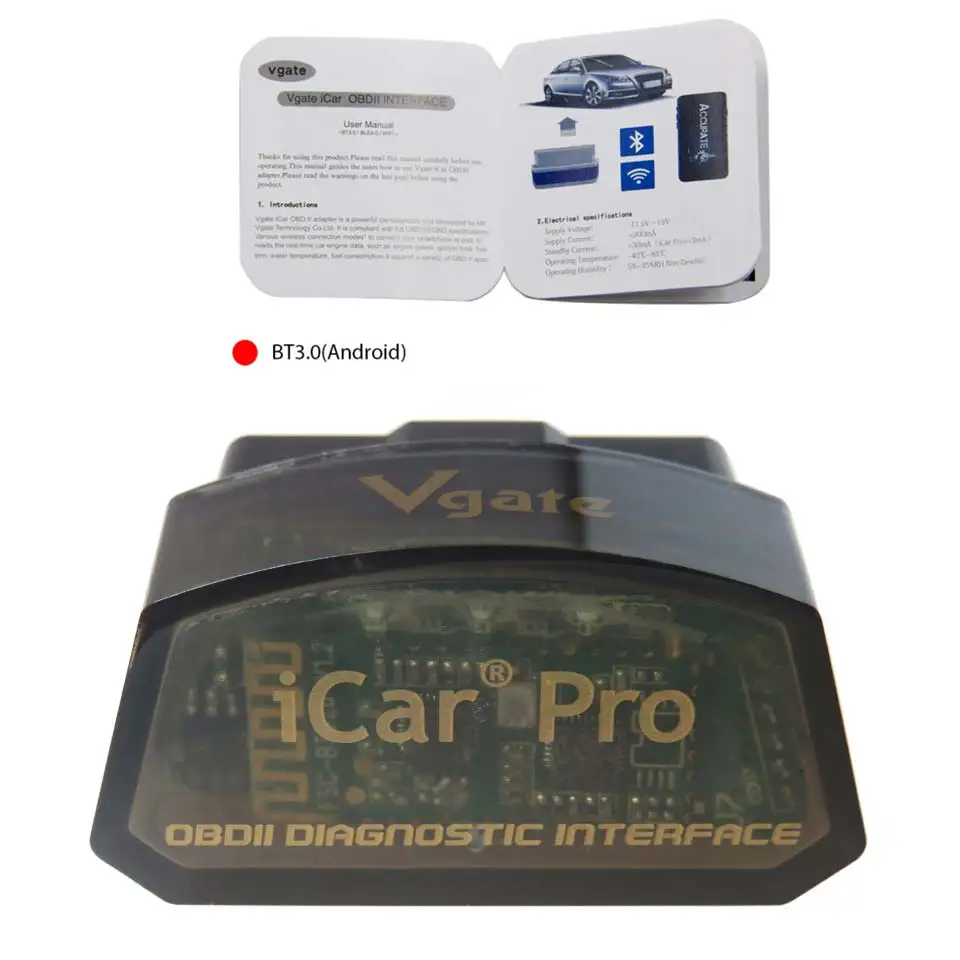 Bluetooth Vgate iCa Pro OBD2 ELM327 Car Diagnostic Scanner For Android ELM 327 OBD 2 Bluetooth3.0 iCar-Pro Auto Diagnostic-Tool