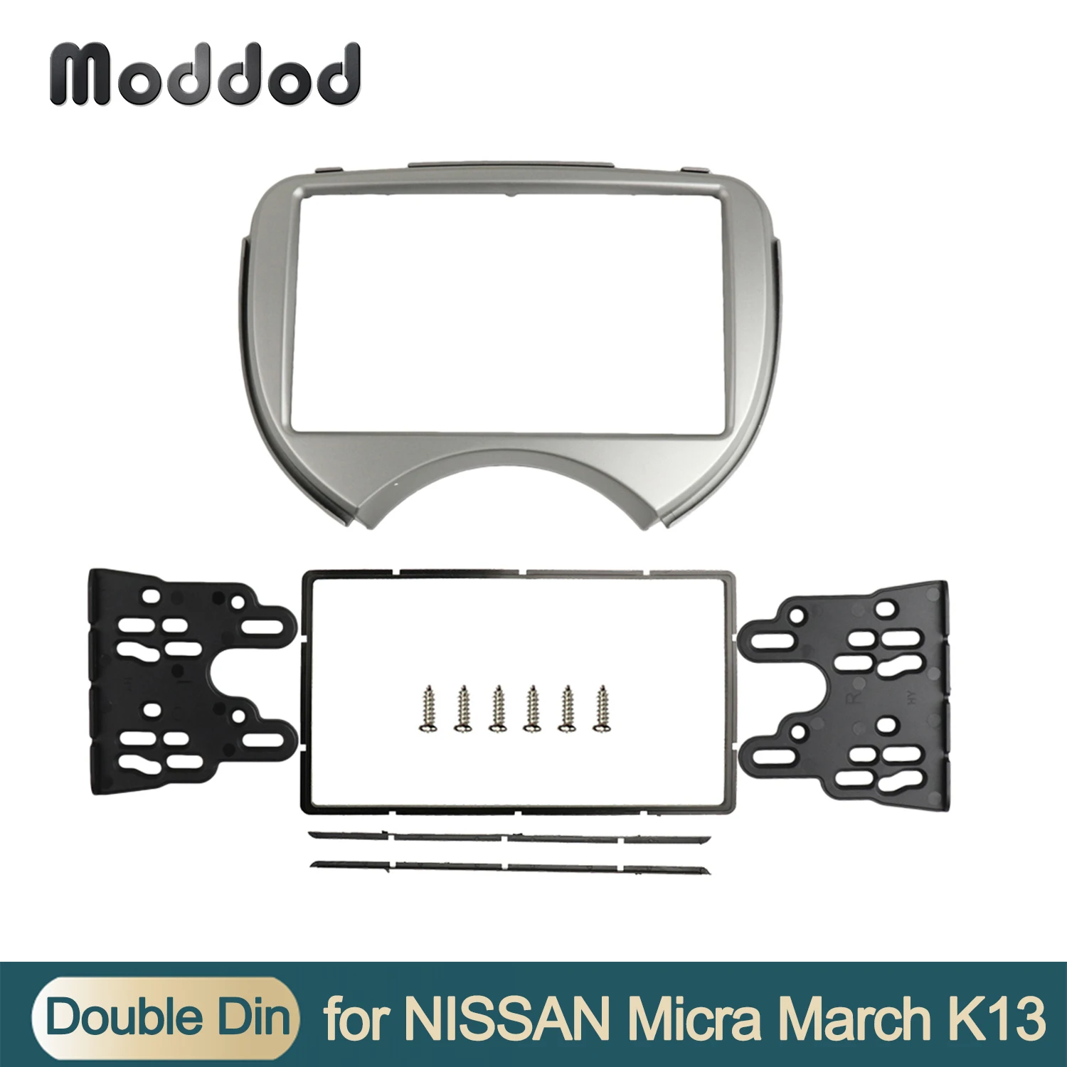 

Double Din Radio Fascia for NISSAN Micra March (K13) 2010+ RENAULT Pulse Dashboard DVD Stereo Panel Dash Install Trim Frame Kit