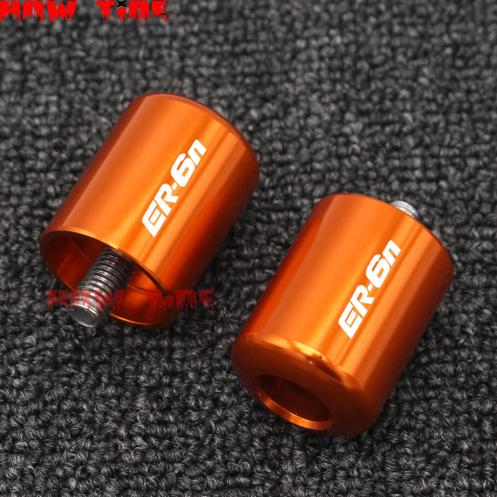 Suitable for motorcycle KAWASAKI CNC handlebar handle end cover sliding laser logo for ER6N ER-6N IS 6N ER6 N 2009-2017