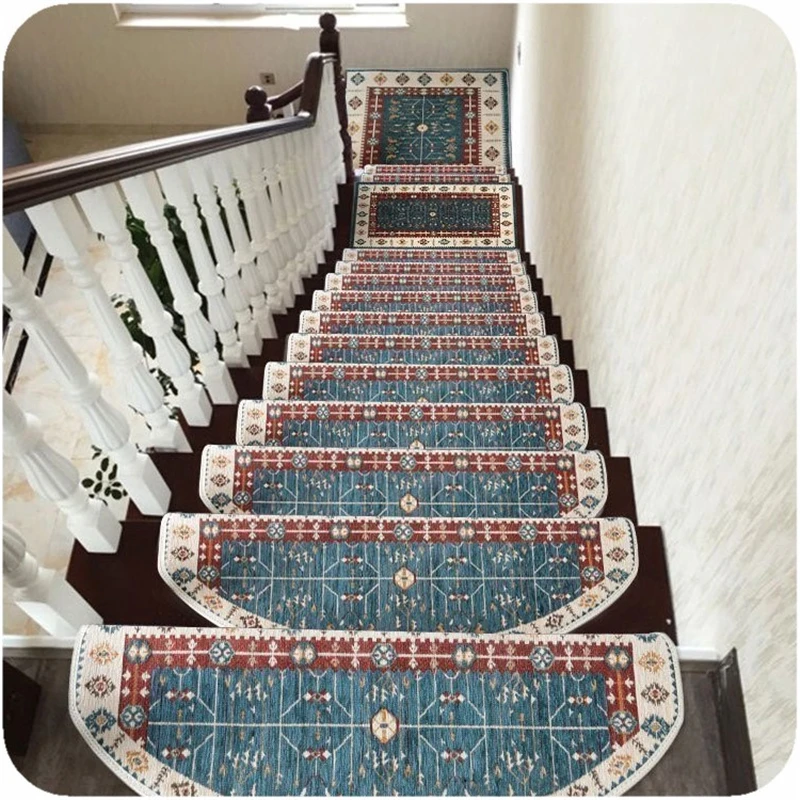 Wellyu European stair mats step mats glue-free self-adhesive stair carpet solid wood non-slip mats home full shop can be mats