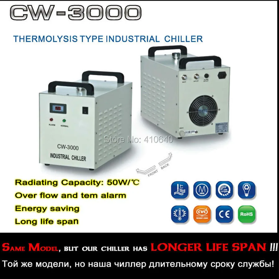 Cooler CW-3000AG Thermolysis Type Industrial Chiller For Laser Machine LONGER LIFE TIME CW-3000 cooler for laser equipment