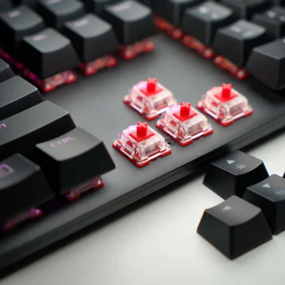 HyperX – clavier de jeu mécanique, avec interrupteur rouge et bleu, en alliage Kingston, axe Tactile linéaire, personnalisable, à monter soi-même