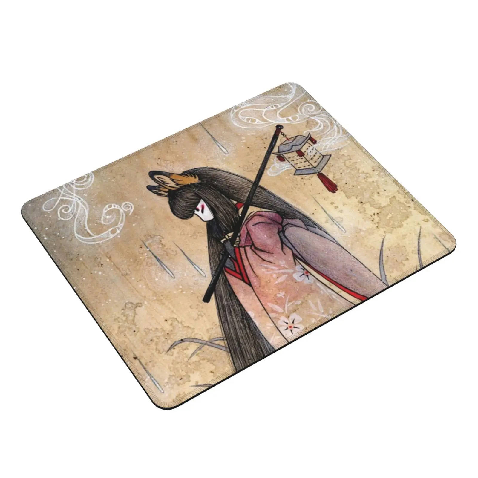 Bad Thoughts-Kitsune Fox Yokai Mouse Pad DIY Print Cushion Kitsune Fox Yokai Youkai Gumiho Kumiho Huli Jing