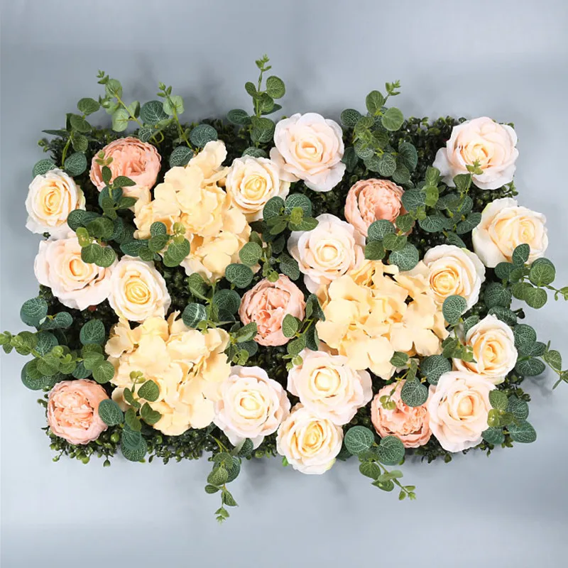 40x60cm Artificial flowers Silk rose Flower wall Pink romantic Wedding decoration Party Holiday celebration outdoor background