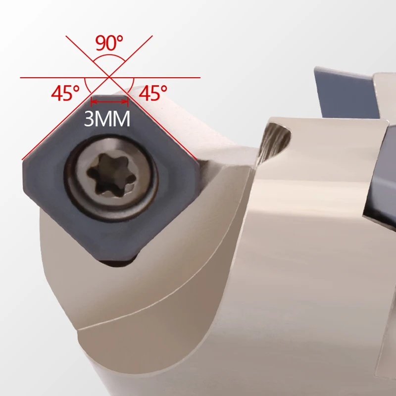 Q.Grt Face Milling Cutter KM12R50-22-4T SEKT1204 Carbide Insert Clamped Fast Feeding Alloy End Mill Milling Machining Slab