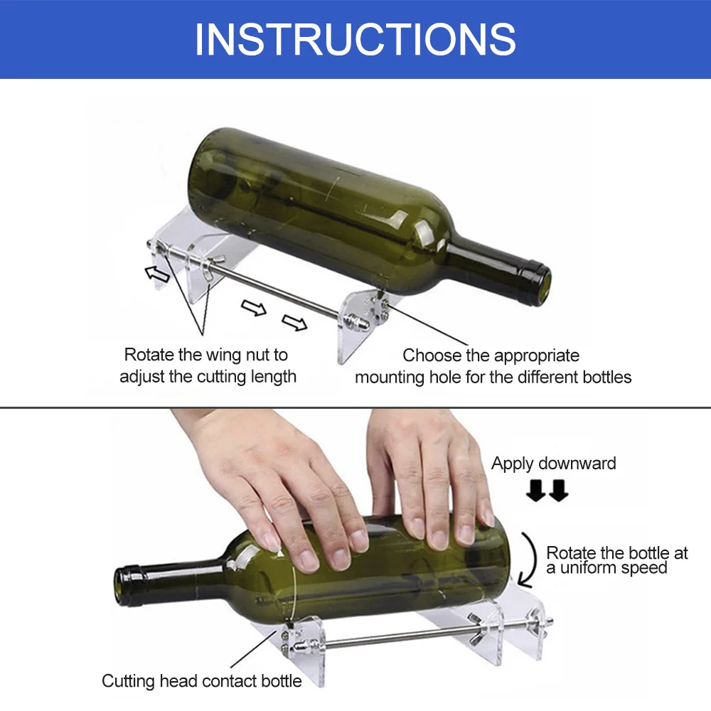 Adjustable Professional Glass Bottle Cutter Tool stainless steel Bottles Cutting Tool for Cutting Glasses Bottles for DIY Lamp