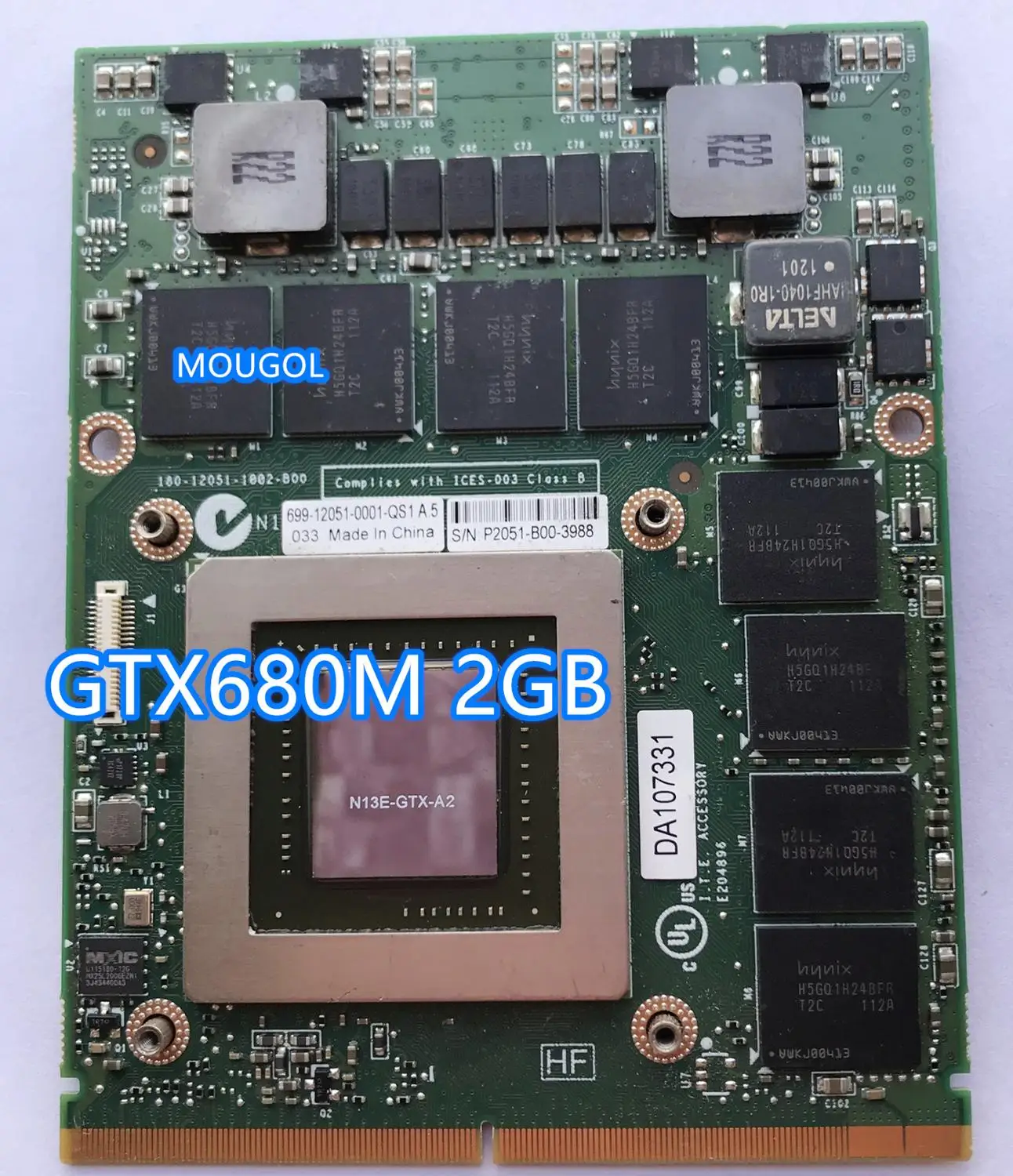 

Gefore GTX680M GTX 680M N13E-GTX-A2 VGA Graphic CARD For Dell Alienware M17x R4 M18X R2 TEST 100%