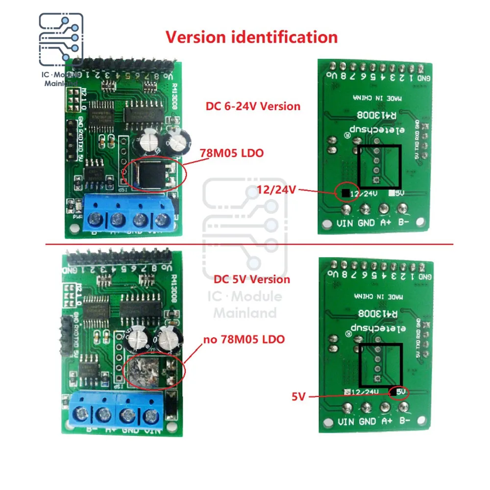 5V 6-24V RS485 RS232 R413D08 8 Channel (TTL) Modbus RTU Control Module Multi-Function Relay PLC Control Board