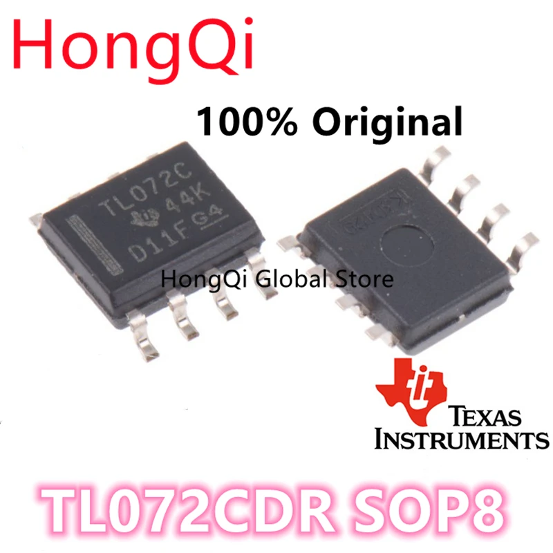 10pcs 100% NEW Original TL072CDR TL072C TL072 SOP8 LOW-NOISE JFET-INPUT OPERATIONAL AMPLIFIERS