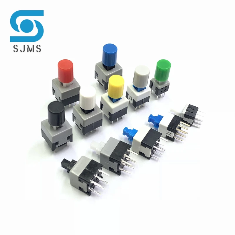 50Pcs A06 Switch Cap Tactile Push Button Switch Cap 6*7mm Applies to 8.5x8.5 8x8 7x7 5.8x5.8 Self-Locking Switch Button Caps Hat