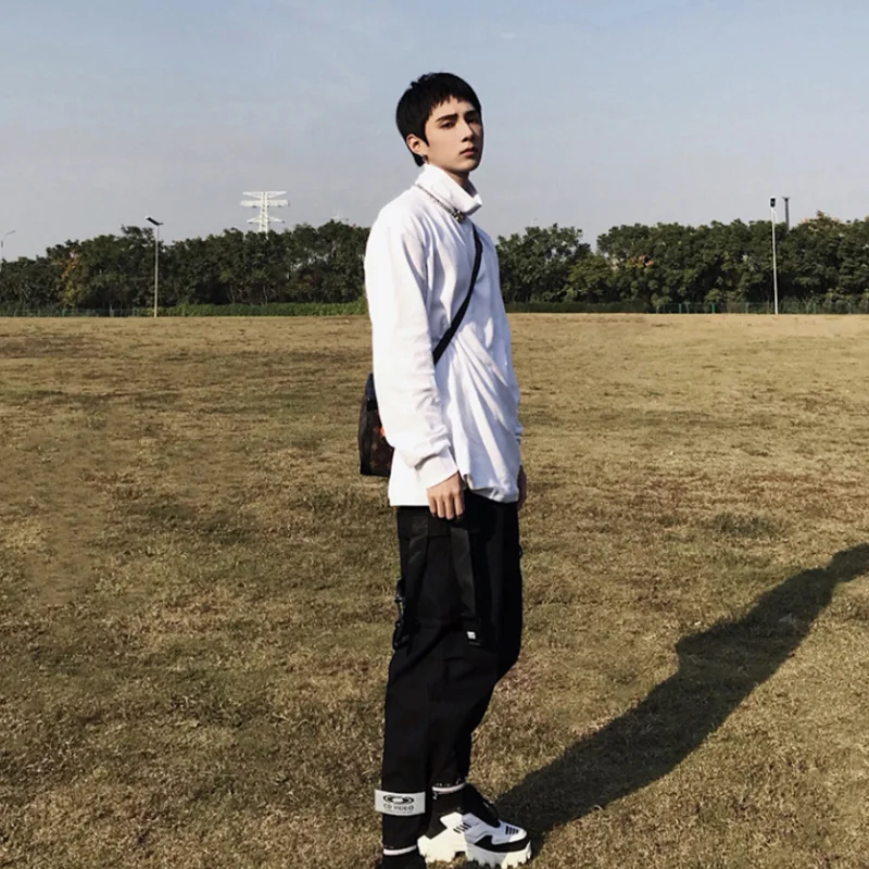Men's spring and autumn new classic contracted urban youth fashion long sleeves T-shirt loose large cotton base shirt