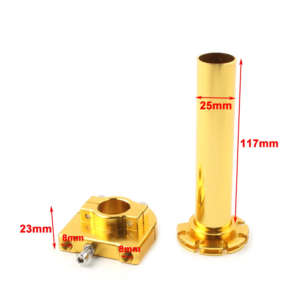 Gold Motorcycle Throttle Grip Accelerator CNC Aluminum Universal For Motorcycles With 7/8