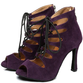 Ballroom Dans Schoenen Vrouwen 3 Inch Hak Jass Dans Schoenen Salsa Schoenen Voor Vrouwen Tango Dans Schoen Cubaanse Hak Rode jusedanc