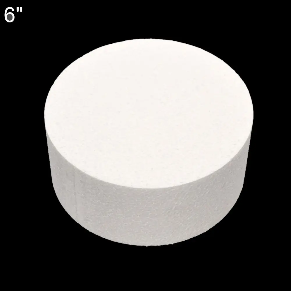 4/6/8 inch Decorations Sugarcraft Dummy Round Practice Model Cake Foam Mould Polystyrene Styrofoam