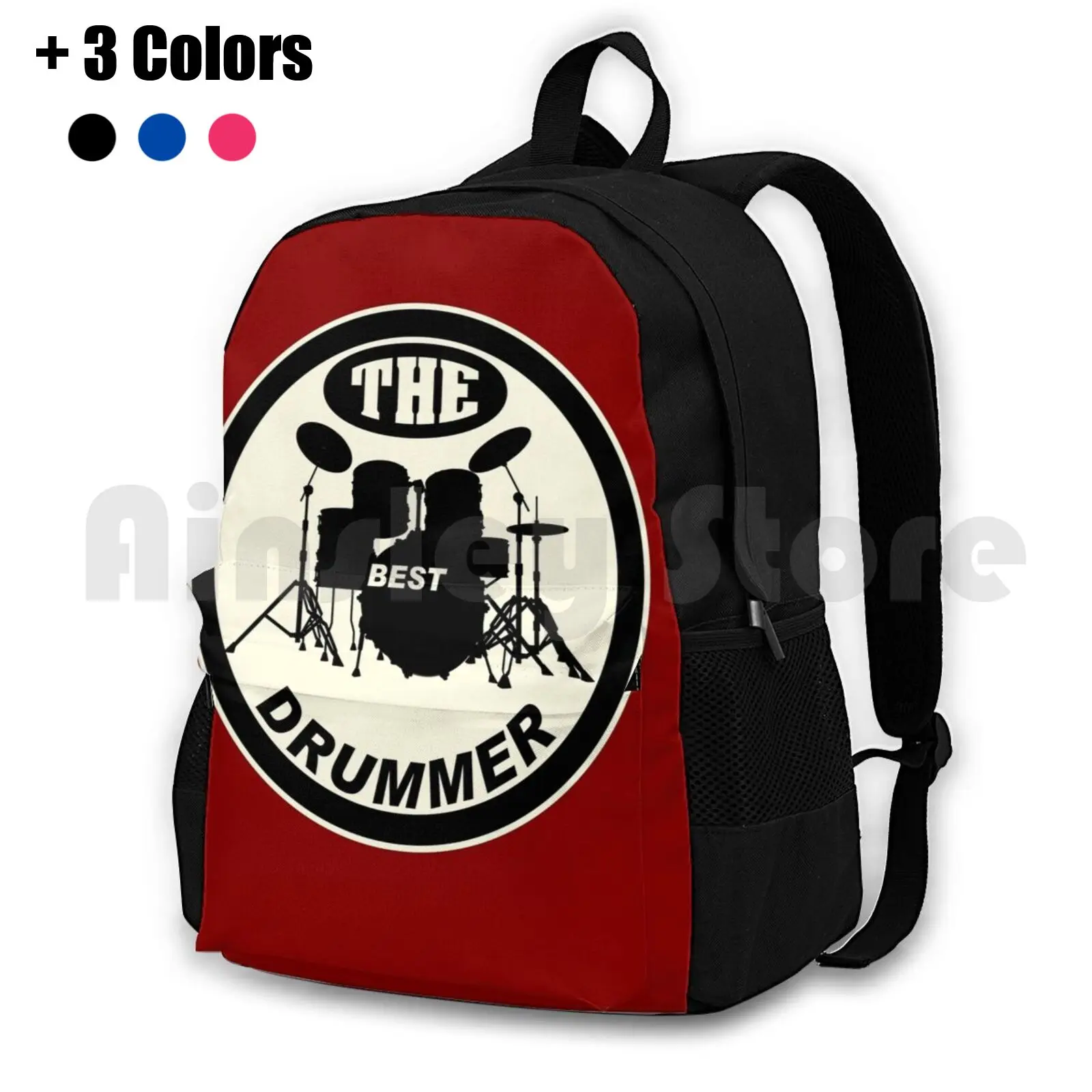 The Best Drummer White Black Outdoor Hiking Backpack Waterproof Camping Travel Drummer Drums Drum Percussion Musician Music