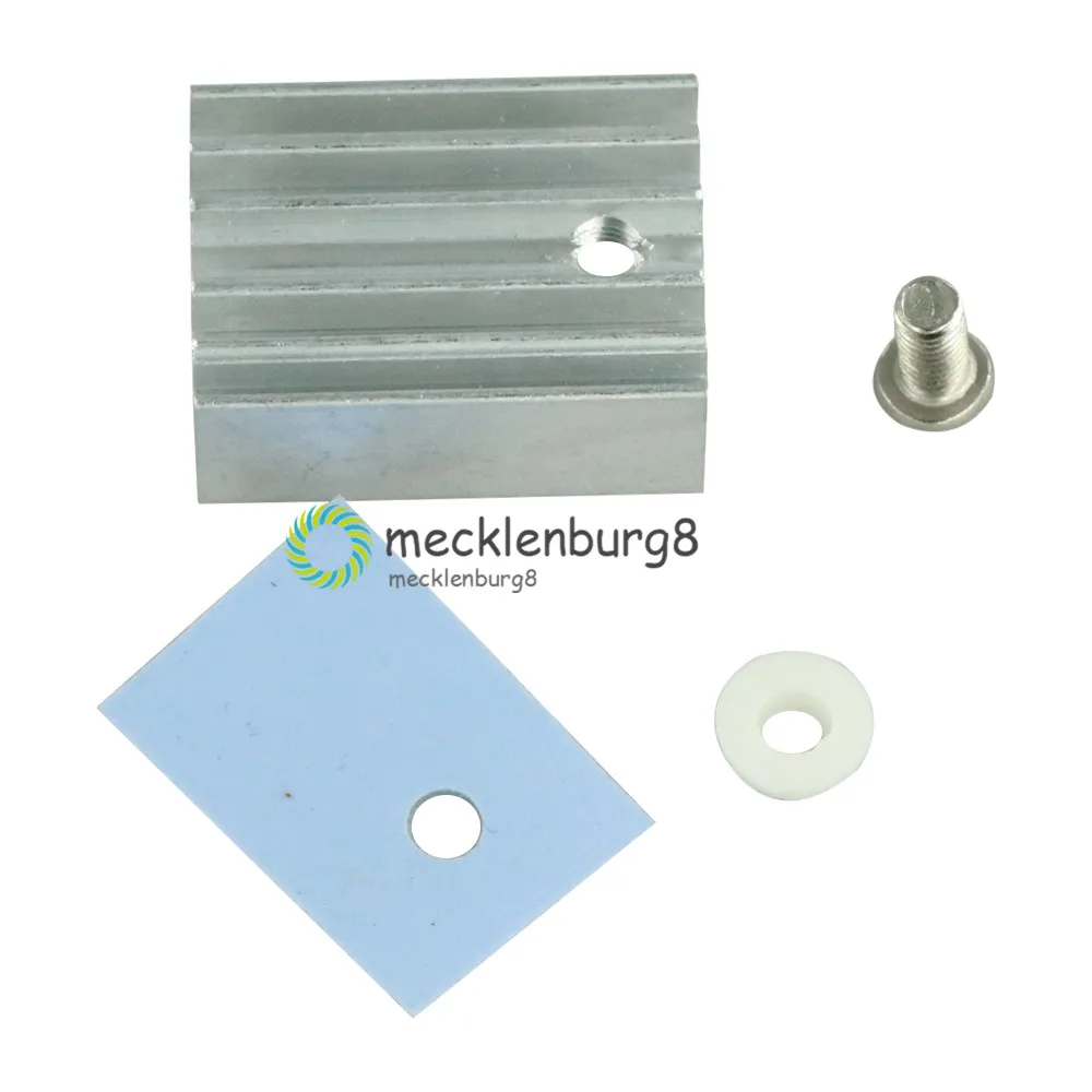 10 sztuk TO-220 srebrny aluminiowy Radiator Radiator Regulator / MOSFET ze śrubami chłodniczy rozpraszacz ciepła Cooler 20x15x11mm