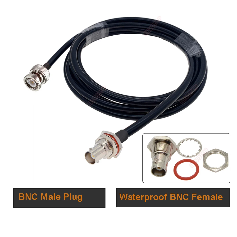 RG223 Coaxial BNC Male to BNC Male Plug RF Cable 50 Ohm Crimp Connector Double BNC Plug Male Pin Wire Cord 0.5M 1M 2M 5M 10M 20M