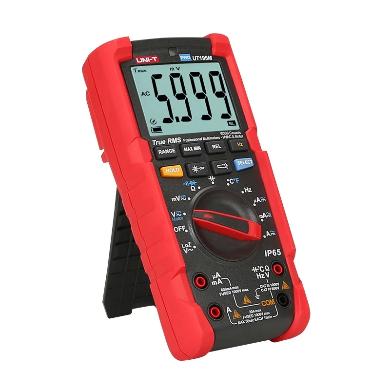 UNI-T UT195M Multimetro industriale impermeabile Torcia IP65 UT195E Misurazione della tensione LoZ Multimetro digitale a vero RMS