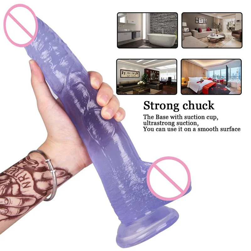 Super Huge Dildo Thick Giant Realistic Dildo Anal Butt With Suction Cup Big Soft Penis Sex Toy For Women 30.5*5Cm