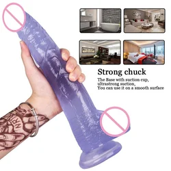 Super Huge Dildo Thick Giant Realistic Dildo Anal Butt With Suction Cup Big Soft Penis Sex Toy For Women 30.5*5Cm