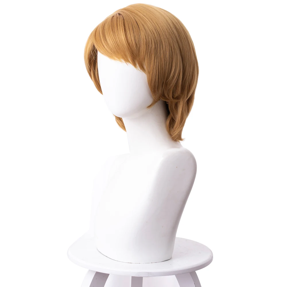 Kristoff Cosplay Tóc Giả Ngắn 30Cm Thẳng Chịu Nhiệt Tóc Tổng Hợp Đảng Nam Nam Trưởng Thành Tóc Giả + Tặng Nón