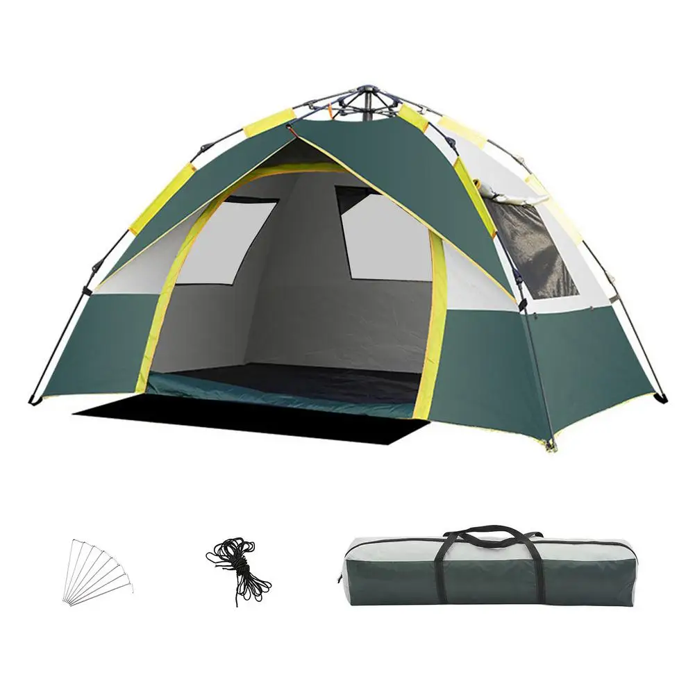 

2 Person Camping Tent Double Doors And Double Windows Tent Oxford Cloth For Outdoor Family Camping Picnic 210x150x125 Cm