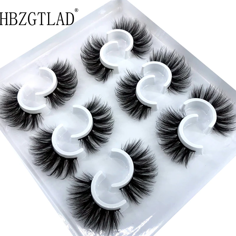 New 6 pairs 10-25mm fake Eyelashes 100% Mink Eyelashes Mink Lashes Natural Dramatic Volume Eyelashes Extension False Eyelashes