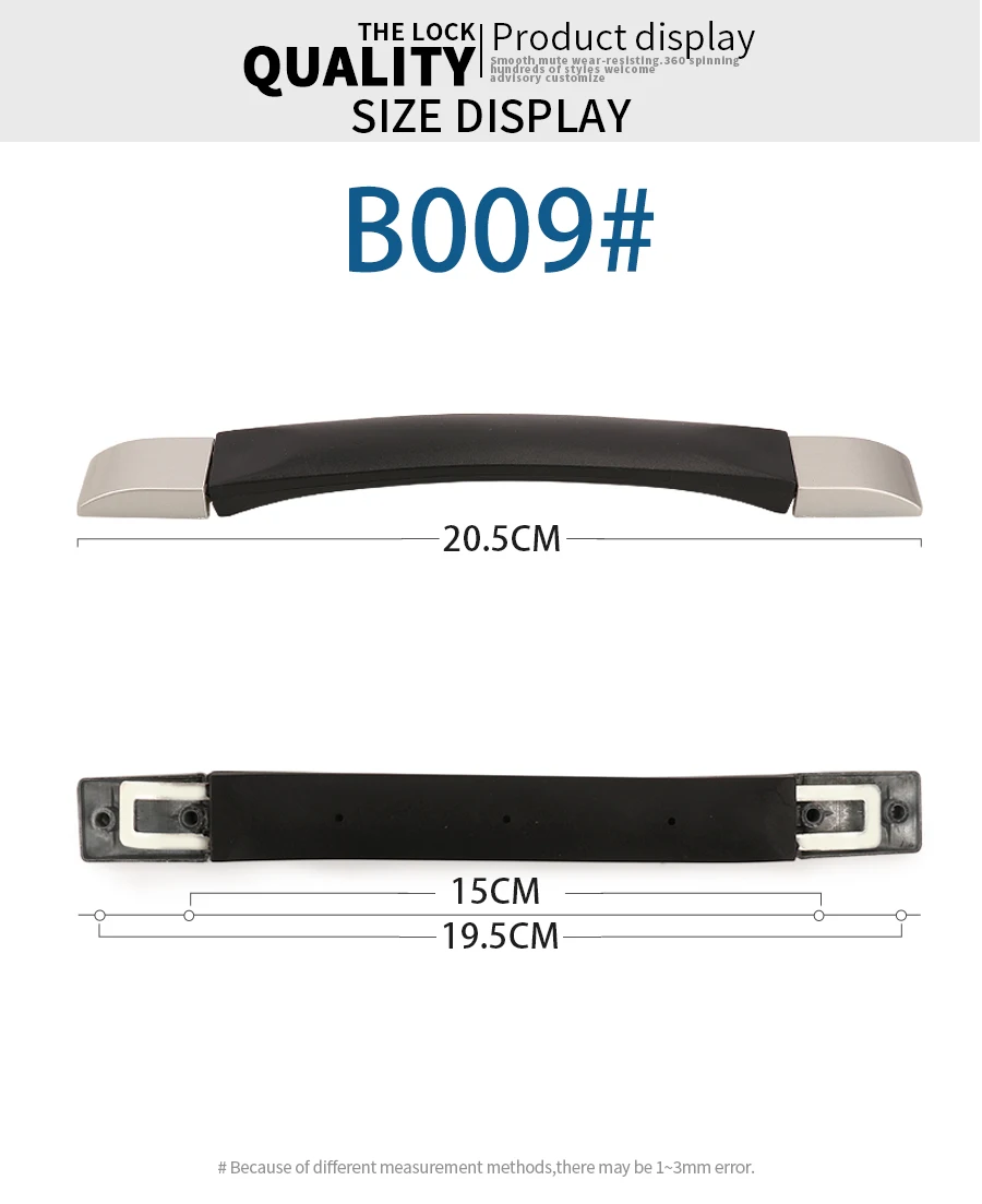 SUZAOZHE Suitcase Luggage Replacement Handle Travel Suitcase Handle Strap Factory Replacement Zinc Alloy Grip Carry Grip
