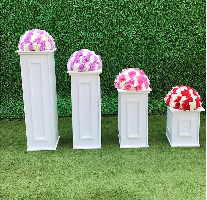 2pcs Wedding road lead frame PVC rectangular Roman column Stage background decoration Home Decoration, Festival Party Supplies