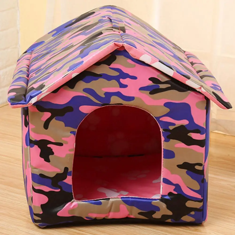 Pet House Washable Waterproof Dog House Detachable Safe Fashion Outdoor Pet Kennel