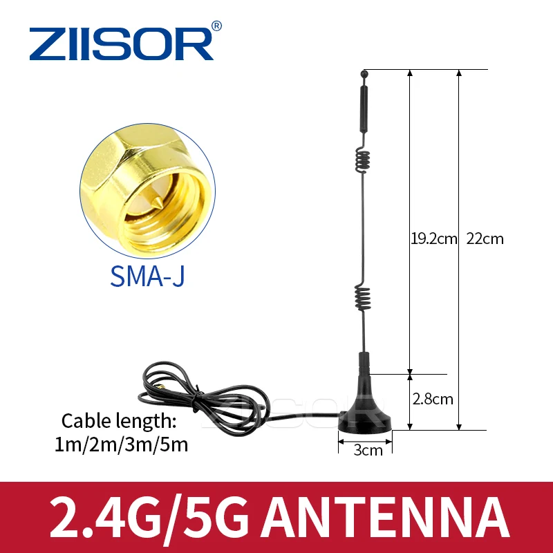 2.4G 5G 5.8G WIFI Signal Booster Wireless Antenna WLAN 5X Range Extender Magnetic Mount Signal Antenna With Magnetic base SMA