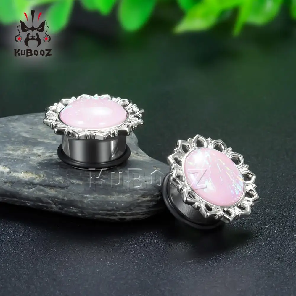 Wholesale Ear Piercing Body Jewelry Flower Stainless Steel Ear Plugs Tunnels Gauges Stretchers 32PCS