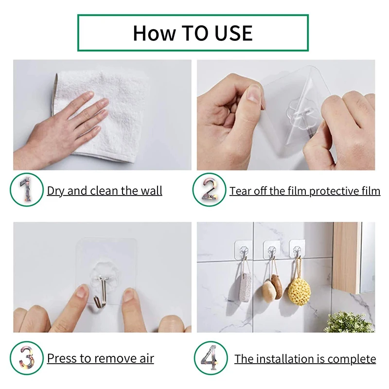 xiaomi youpin 1/3/5/10pcs Wall Hooks Seamless Self Adhesive Hooks Door Wall Hangers Reusable Hanging Hook for Kitchen Bathroom