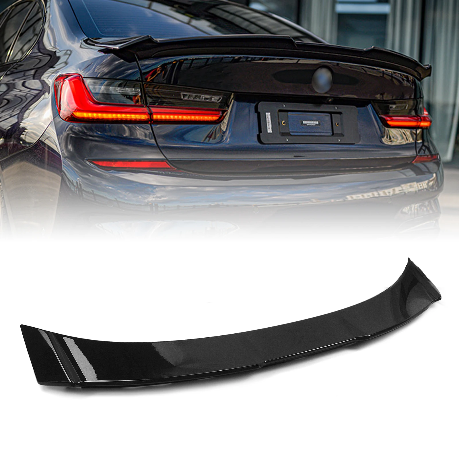 

YOFER Trunk Rear Spoiler Wing For BMW 3-Series G20 2019 2020 2021 320i 330i Car Tailgate Lid Trim Decklid Splitter Lip Body Kit