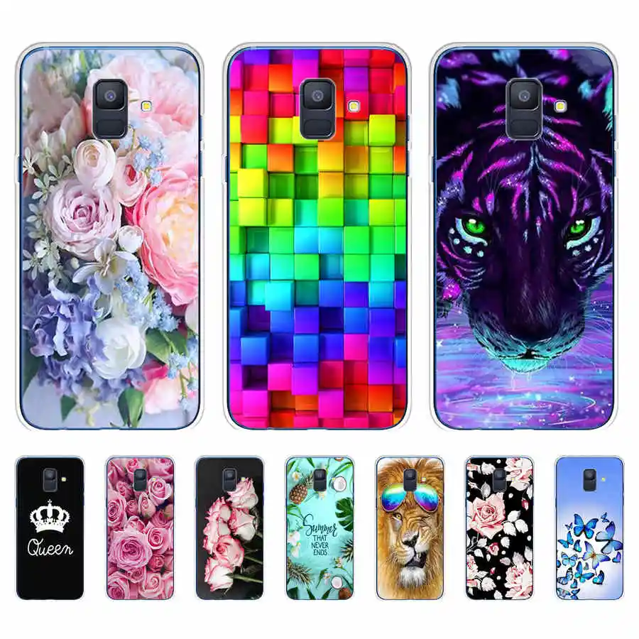 For Samsung Galaxy A6 2018 Case Silicone cartoon Back Phone Cover For Samsung Galaxy A6 Plus 2018 Soft Case 6.0 Coque Bumper