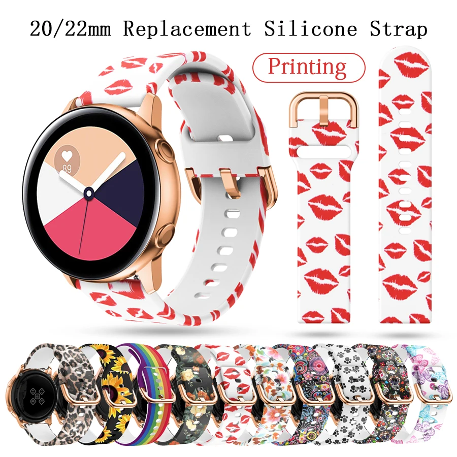 

20 22mm Wrist Band Strap for Samsung Galaxy Watch Active 2 Bracelet Watchband for Galaxy Watch 3 45mm Gear S3 Huami Amazfit Bip