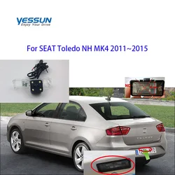 Yessun CCD Rear View Camera For SEAT Toledo NH MK4 2011~2015 Parking Reverse Backup 4 LED CAMERA  license plate camera