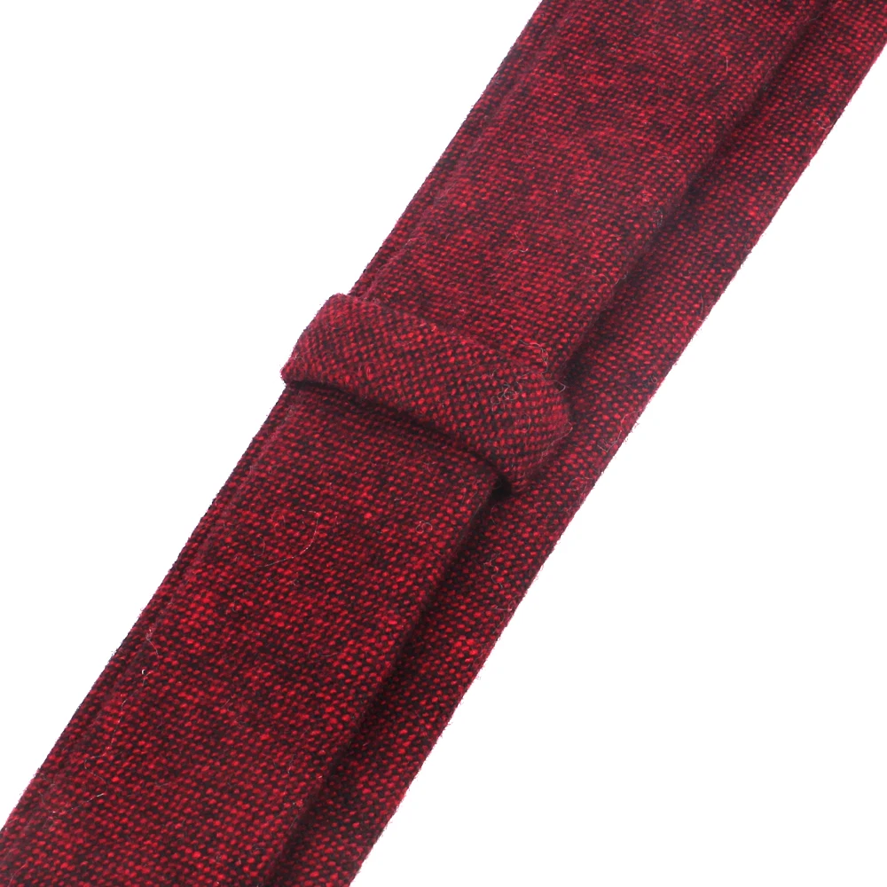 Solid Wol Stropdassen Voor Mannen Vrouwen Fashion Casual Slim Tie Voor Bedrijvengids Classic Heren Stropdassen Smalle Mannen Wollen Ties gravata