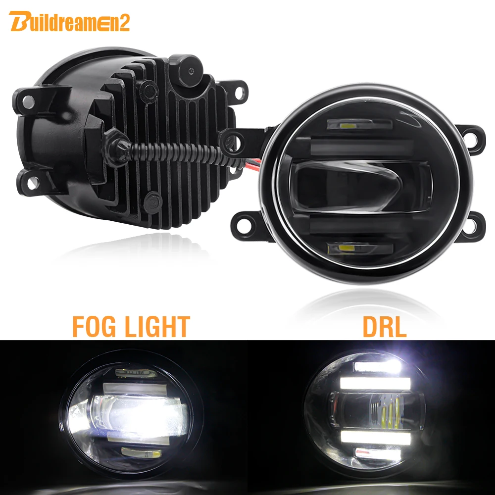 

2 X Car LED Fog Light Assembly DRL Daytime Running Lamp 12V For Toyota Highlander RAV4 Yaris Land Cruiser Prado Prius 4Runner