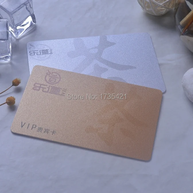 Top quality gold hot stamp plastic loyalty vip card smart card for supermarket