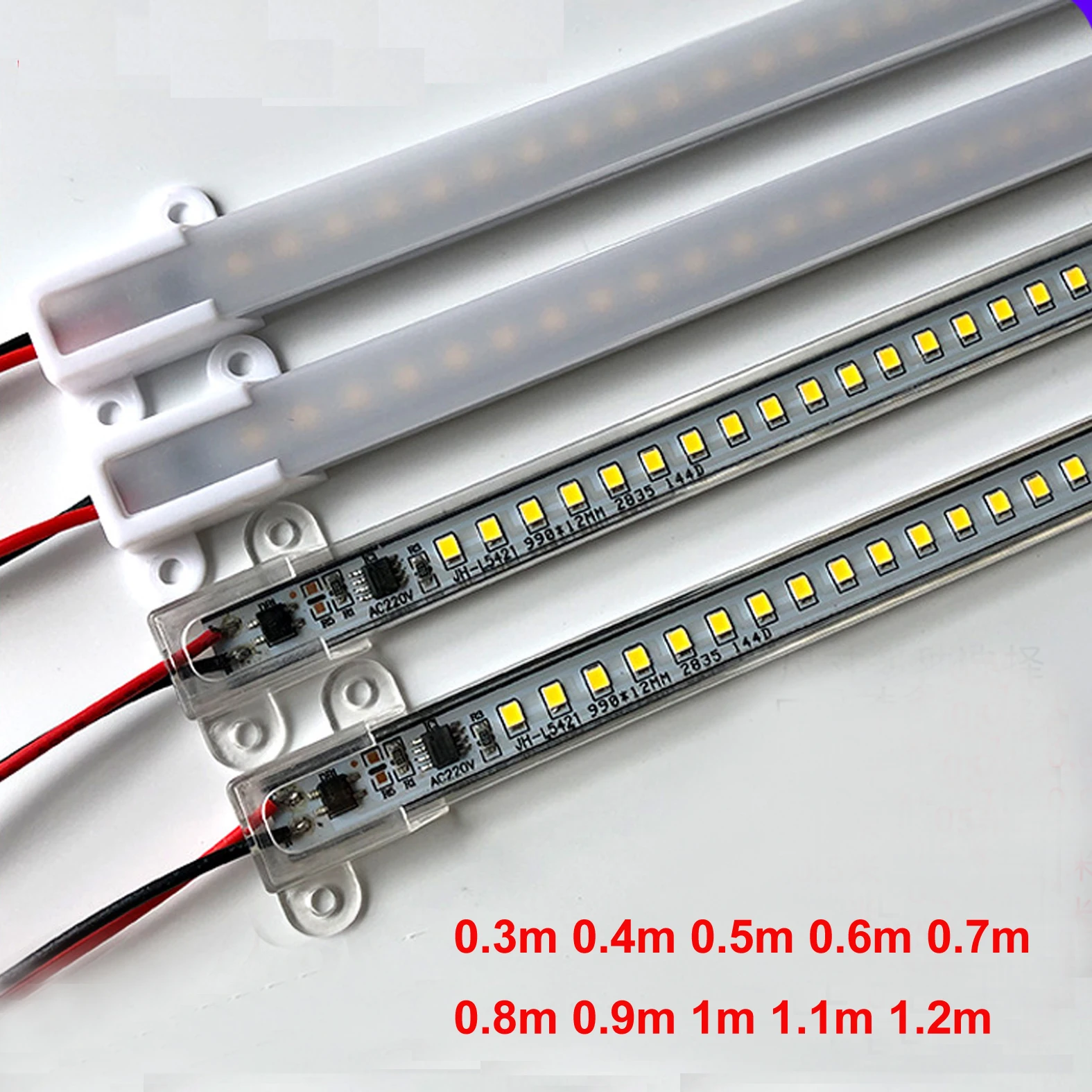 SMD2825 LED Bar Light Hard Led Strip light 220V 240V 72LEDS 30cm 40cm 50cm ciepły biały czysty biały Super jasny 10szt.