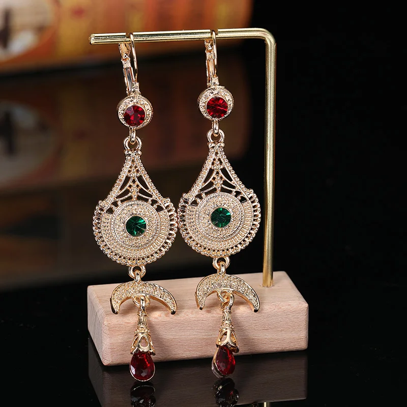 Luxury Zinc Alloy Water Drop Crystal Earrings Suitable For Women's Wedding Jewelry Bride Hook Earring