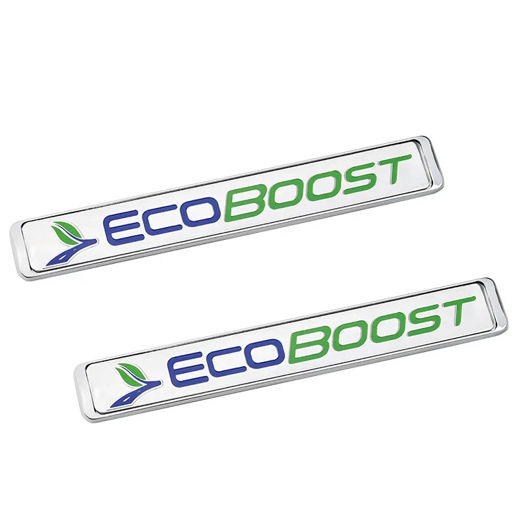 

2 PCS 3D Metal Ecoboost SUV Side Fender Rear Trunk Emblem Badge Car Stickers Decals for S-MAX Ecoboost Engine Car styling