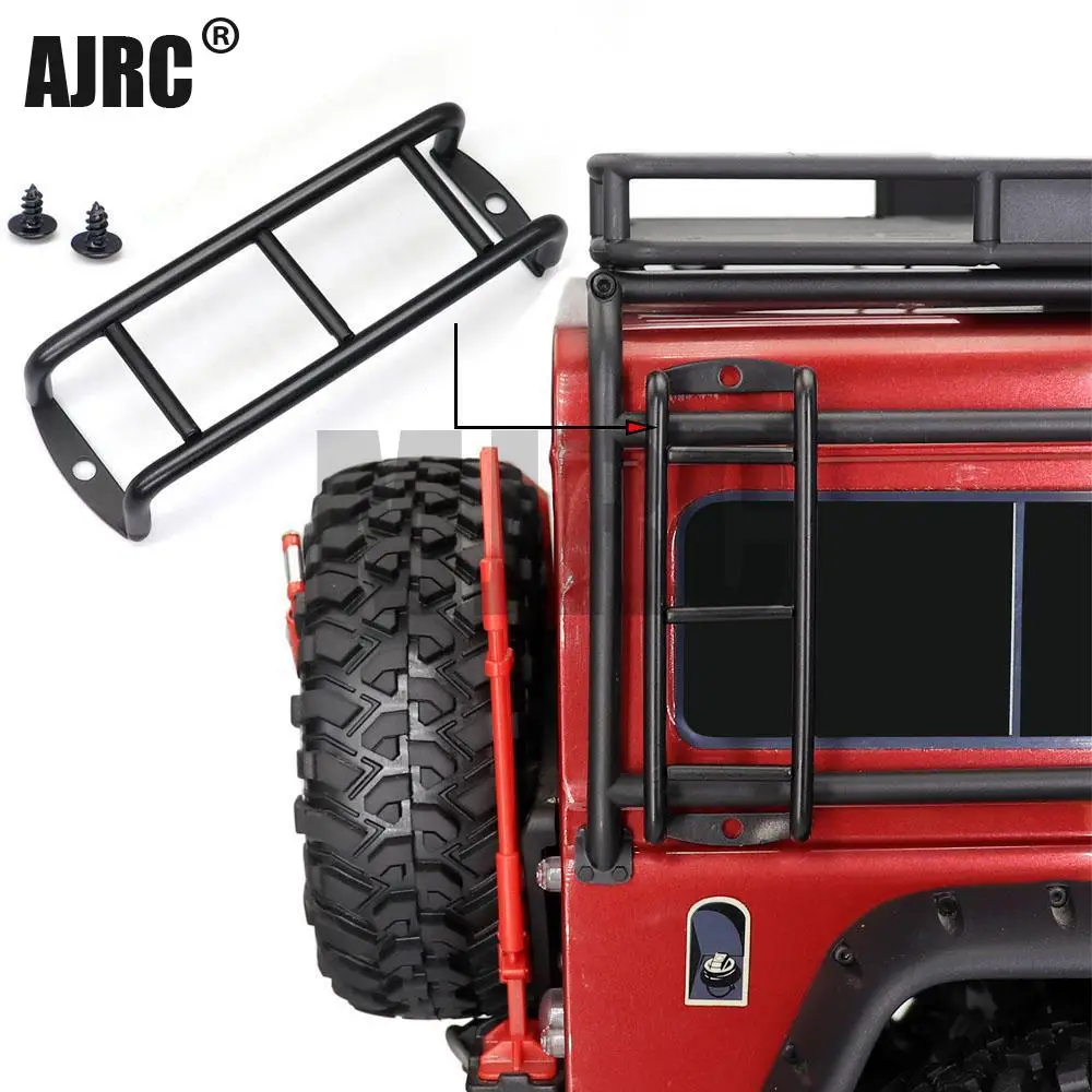 Ajrc 1pcs Straight/curved Metal Black Ladder Stairs For 1:10 Rc Rock Crawler Traxxas Trx4 Axial Scx10 90046 Rc4wd D90 Yikong Rgt