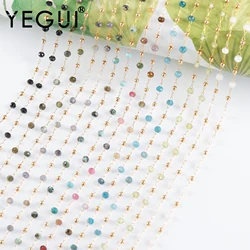 YEGUI C256,diy 체인, 스테인레스 스틸, 천연 보석, 보석 결과, 손으로 만든, 보석 만들기, diy 팔찌 목걸이, 1 메터/몫
