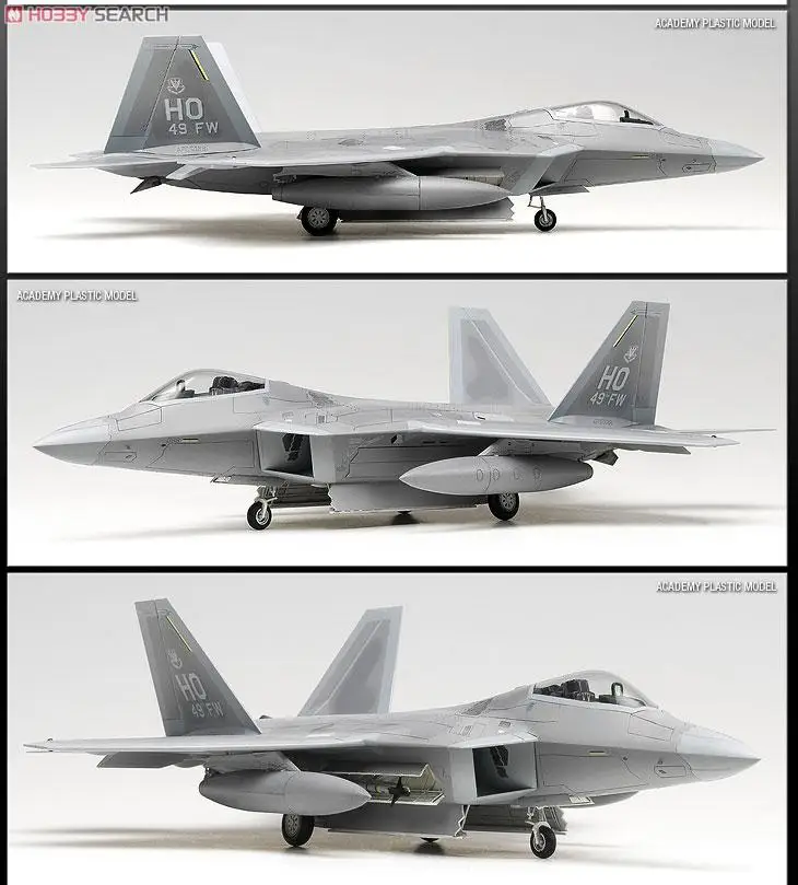 Academy AC12423 1/72 F-22A caza de dominancia aérea, kit de modelos de plástico