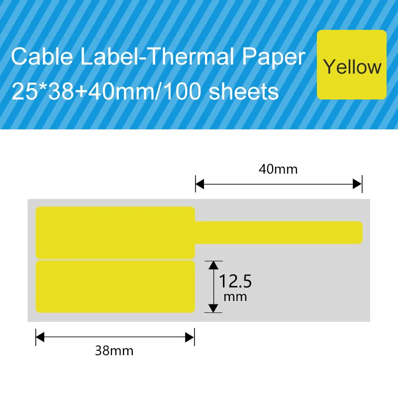 10 Rolls Cabel Thermal Sythetic Label Papers No Ribbon Waterproof Oillproof Scratchproof Tear Resistant Adhensive Label Rolls