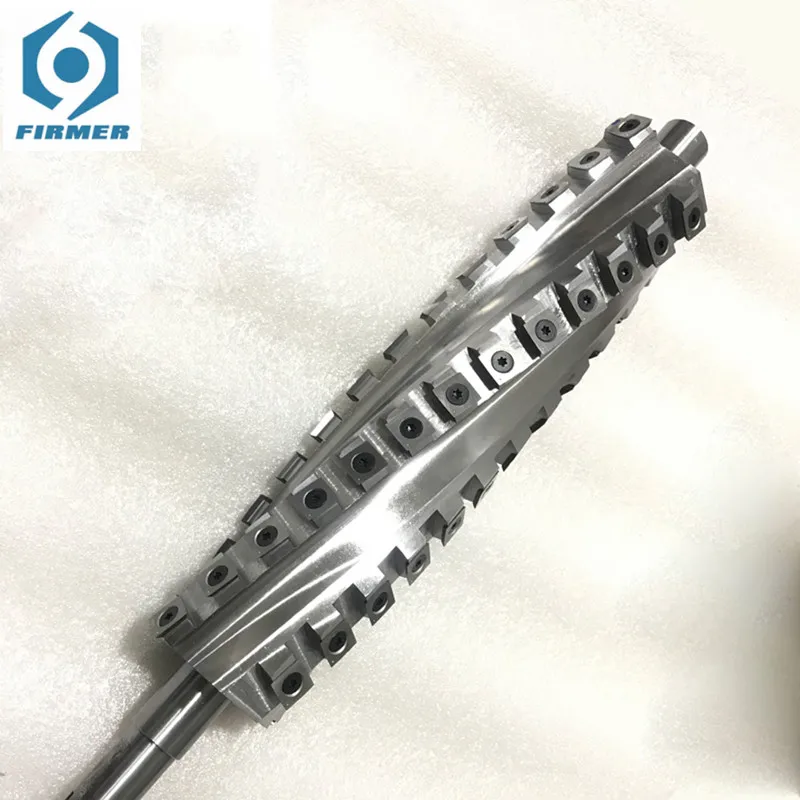 Customized Light Cutting Helical Spiral Cutter Head with Changeable Carbide Blade Jointer Planer Machine Parts