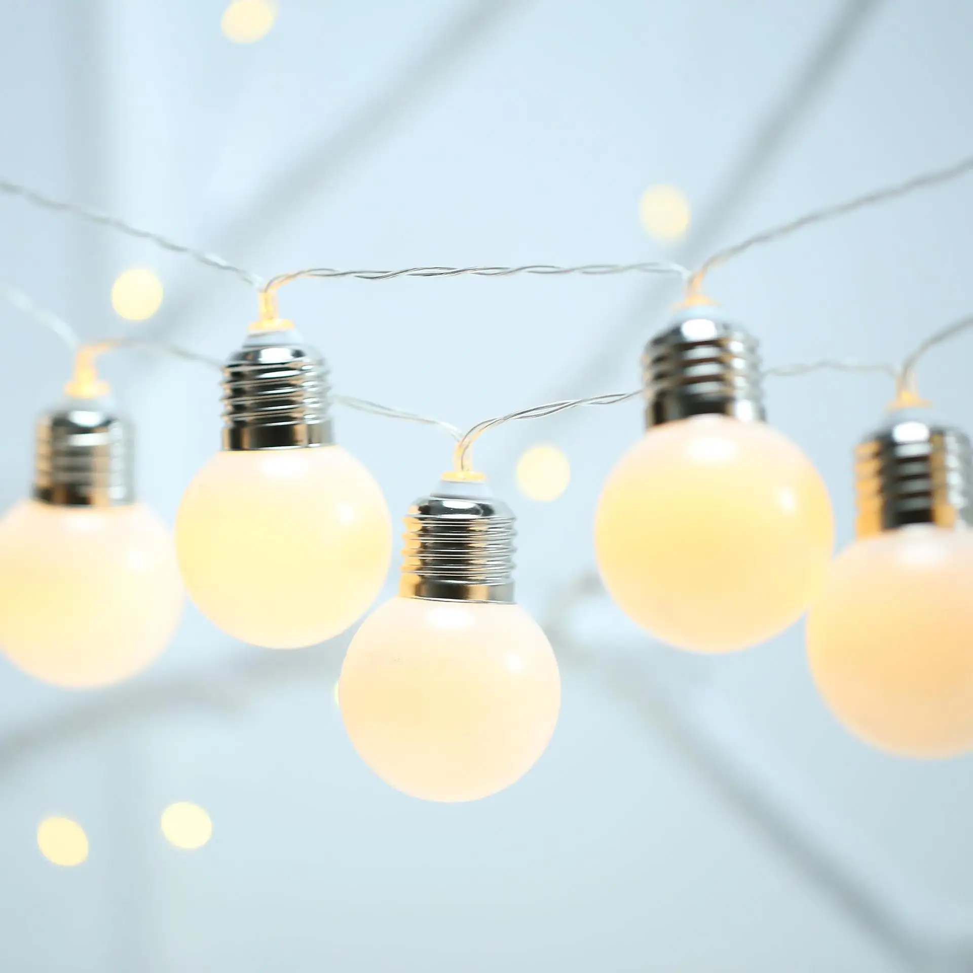 Solar Globe Bulb String Lights 10LED 20LED Solar LED String Lights G50 Globe Bulbs Light Waterproof Outdoor Solar Garden Lights